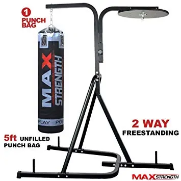 Frame Only Max Strength Free Standing 2 way Frame Boxing Punch Bag Stand Speedball Platform