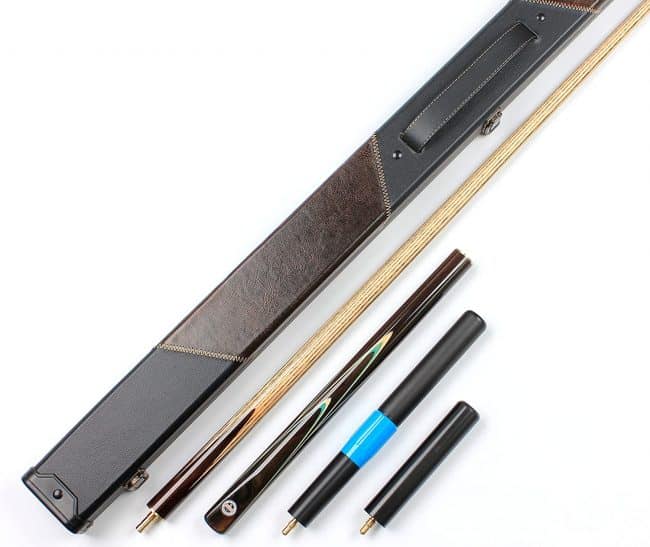 Weichster 3/4 Snooker Cue Handmade Ash Walnut Wood Pool Cue Case Extension Set